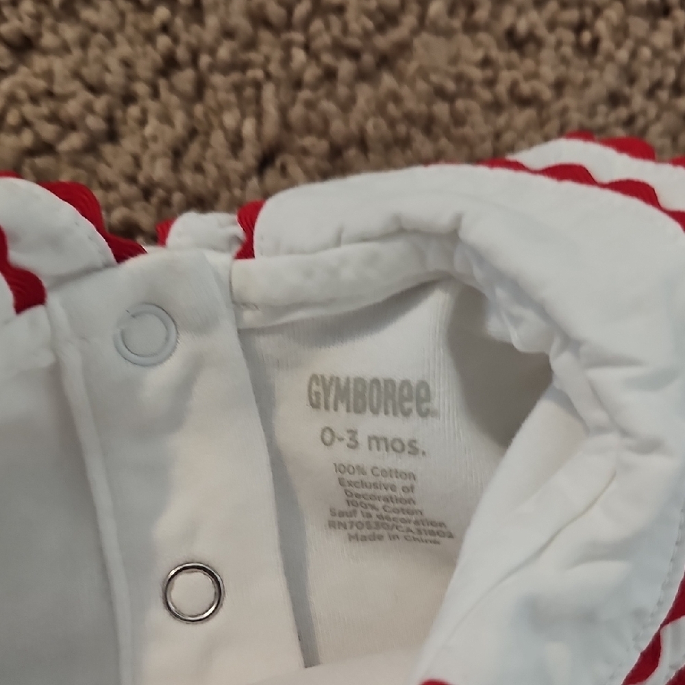 Gymboree Tulip Onesie With Embroidered Denim Pants And Matching Leggings - Picture 7 of 9